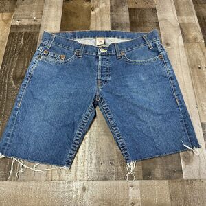 True Religion Jeans Logan‎ Blue Men's short Size 38 - 38x10 Cut Off